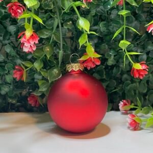 Boule de Noël Rouge Mat