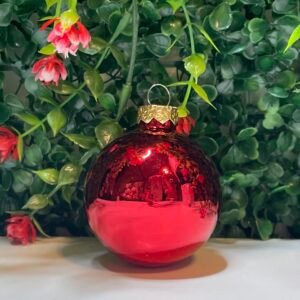 Boule de Noël Rouge Brillant